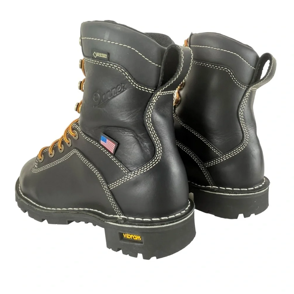 Danner Quarry USA Men 7.5D‎ Black Gore Tex EH Vibram Heavy Duty Work Boots